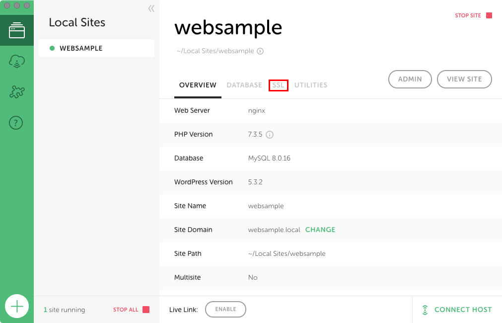 local by flywheel ssl